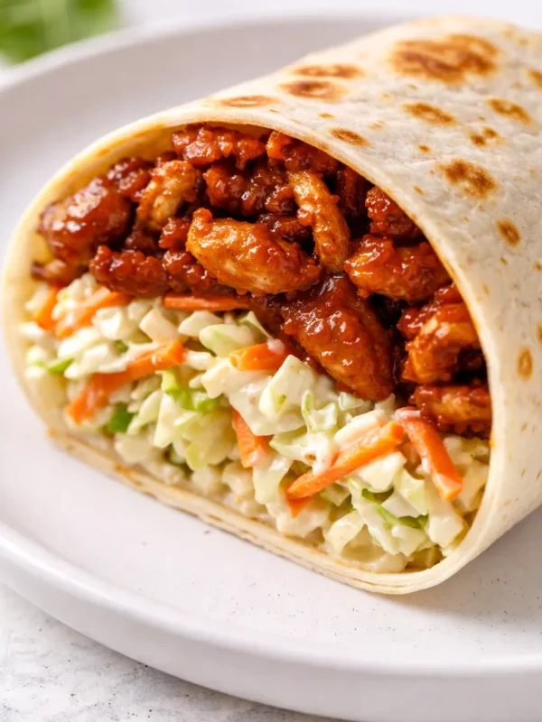 BBQ Chicken Coleslaw Wraps That Come Together Faster Than Takeout – Made With a Secret Weapon