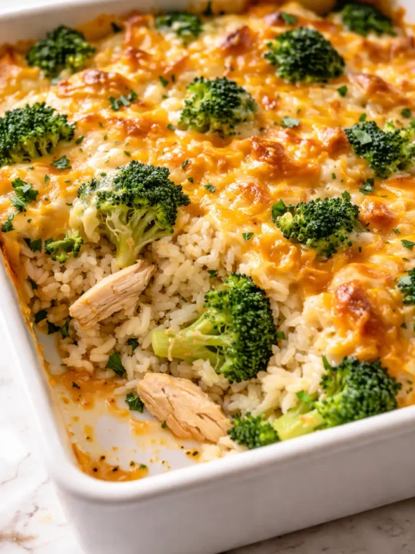 Broccoli Cheddar Chicken and Rice Casserole That’s Actually Creamy (Not Gluey) — in 45 Minutes