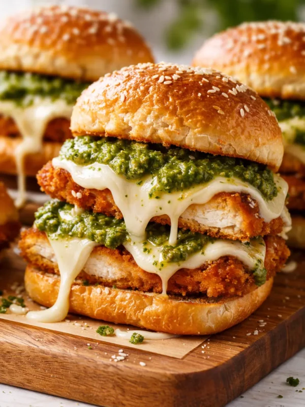 Cheesy Garlic Pesto Chicken Sliders Ready in 30 Minutes — And They Stay Crispy