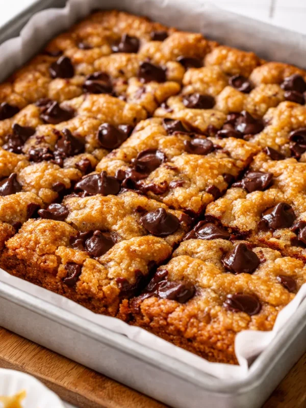 Chewy Chocolate Chip Cookie Bars That Are Actually Chewy (Not Cakey) — 20 Minutes to Prep