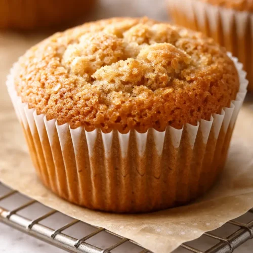 Golden brown coconut flour banana bread muffins with moist crumb texture, freshly baked on a wire rack.