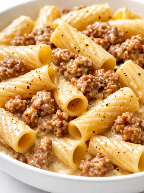 Creamy Sausage Rigatoni with Spinach That Tastes Like It Simmered All Day (But Takes 30 Minutes)