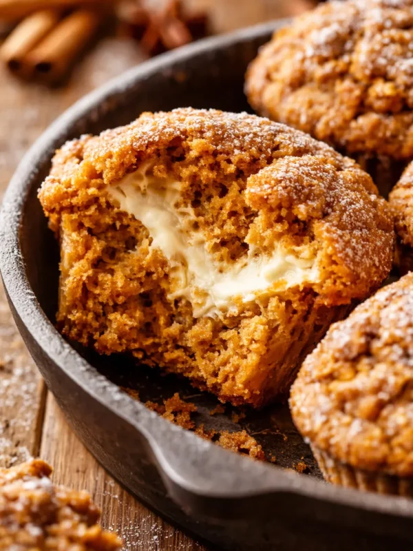 Pumpkin Cream Cheese Swirl Muffins That Don’t Sink in the Middle — Finally