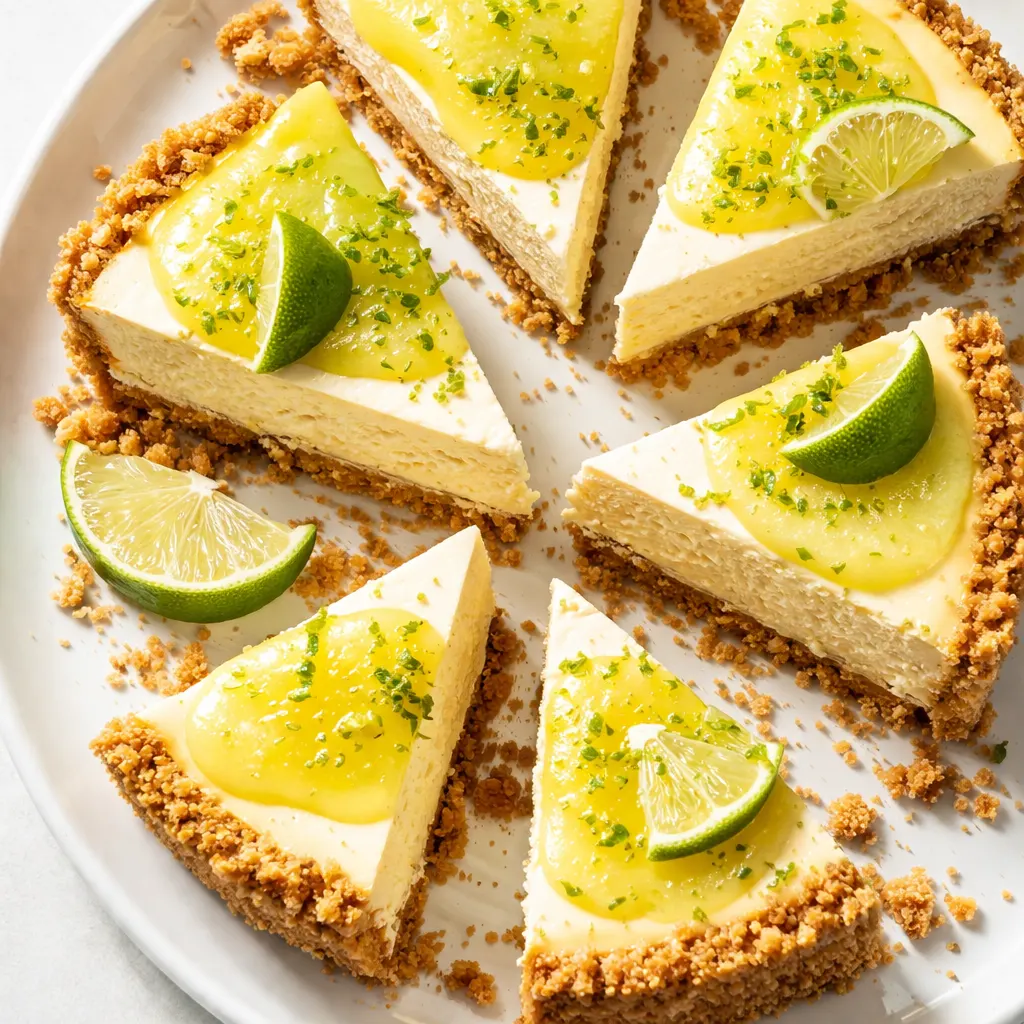 Key lime cheesecake wrapped in foil in a water bath, using steam bath method to prevent cracks