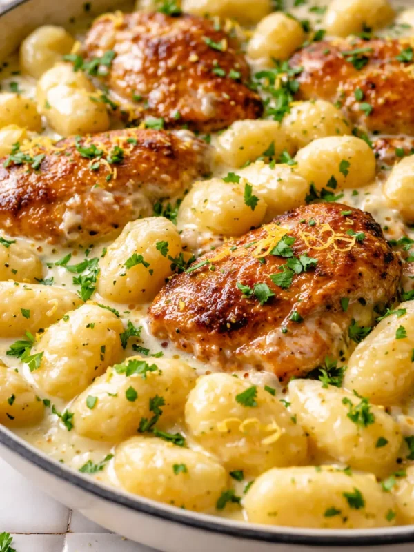 One Pan Lemon Chicken Gnocchi That’s Creamy, Bright, and on the Table in 30 Minutes