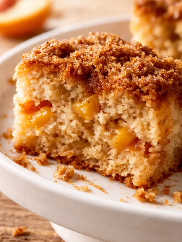 Brown Sugar Peach Cake That Tastes Like a Bakery Treat — Ready in Under an Hour