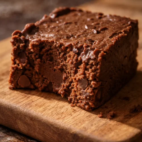 Smooth and creamy homemade fudge squares on a white plate, glossy dark chocolate surface with a rich texture