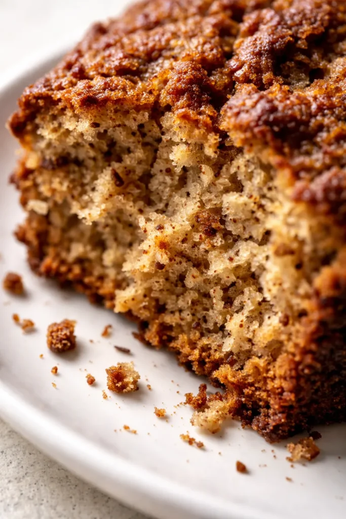 Moist and tender slice of Starbucks pumpkin bread copycat, golden-brown with a spiced crumb visible