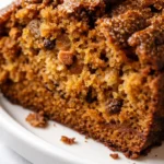 Moist and spiced Starbucks copycat pumpkin bread slice with golden-orange crumb and a signature crackly top